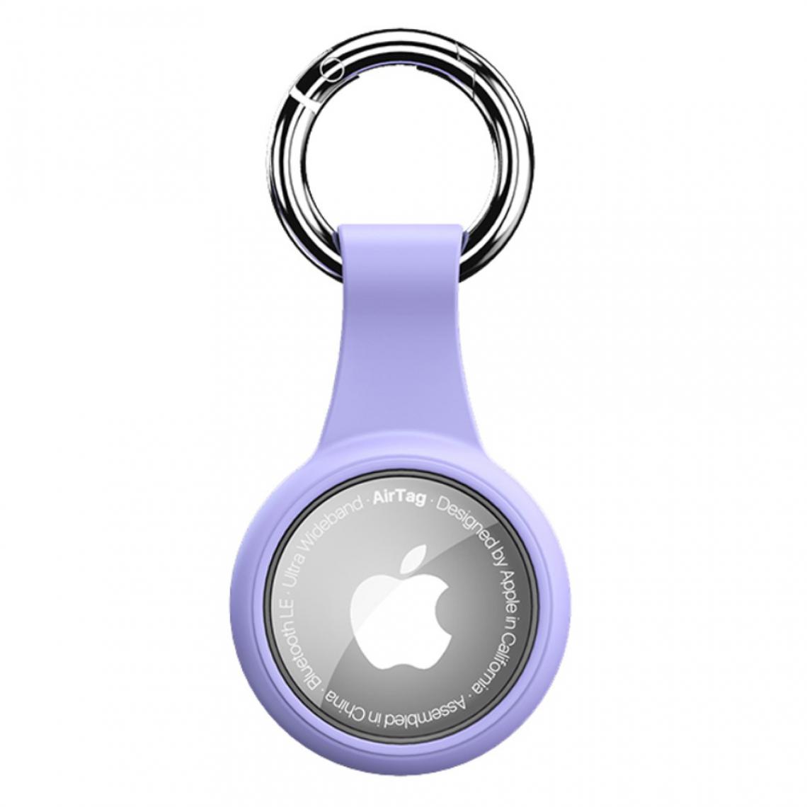 Other - Coque en silicone Couverture souple Mauve/Cercle pour votre Apple AirTag - Coque, étui smartphone