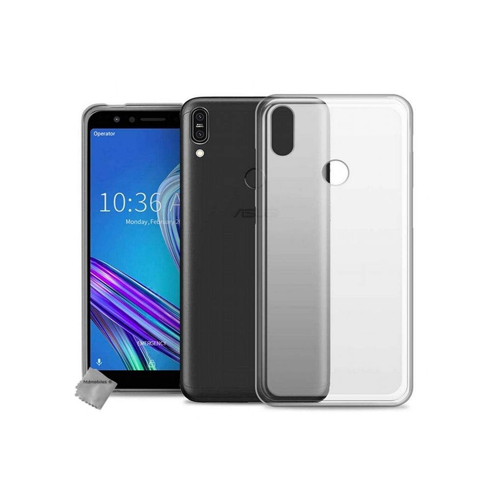 Htdmobiles - Housse etui coque pochette silicone gel fine pour Asus Zenfone Max Pro M1 ZB601KL + film ecran - BLANC TRANSPARENT - Autres accessoires smartphone