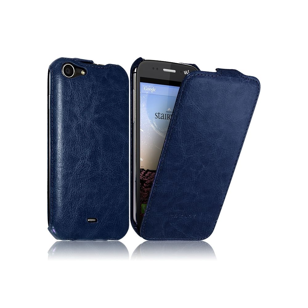 Karylax - Housse Etui Rigide à Clapet pour Wiko Stairway Couleur Bleu + Film de Protection - Autres accessoires smartphone
