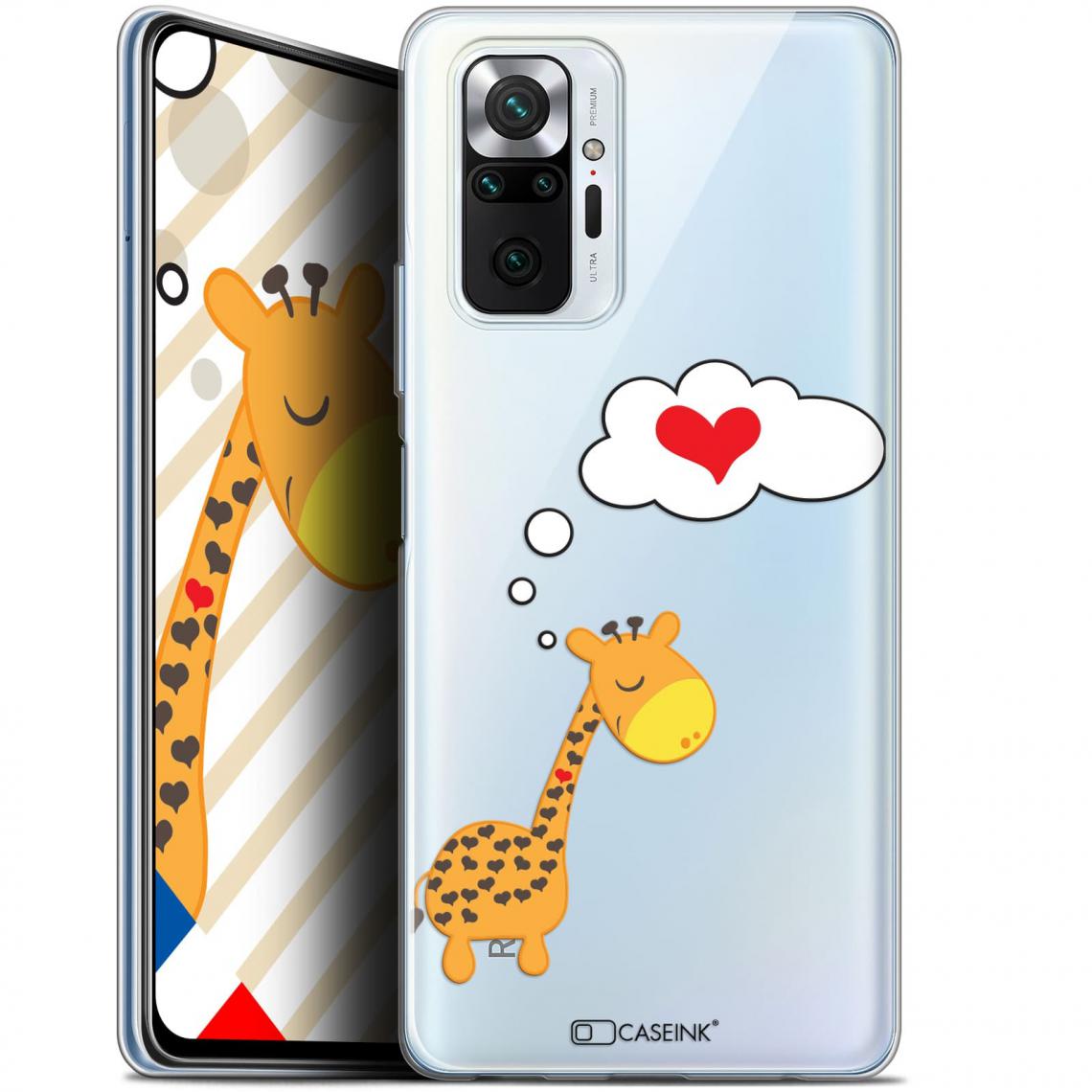 Caseink - Coque Pour Xiaomi Redmi Note 10 PRO (6.7 ) [Gel HD Collection Love Saint Valentin Design Girafe Amoureuse - Souple - Ultra Fin - Imprimé en France] - Coque, étui smartphone