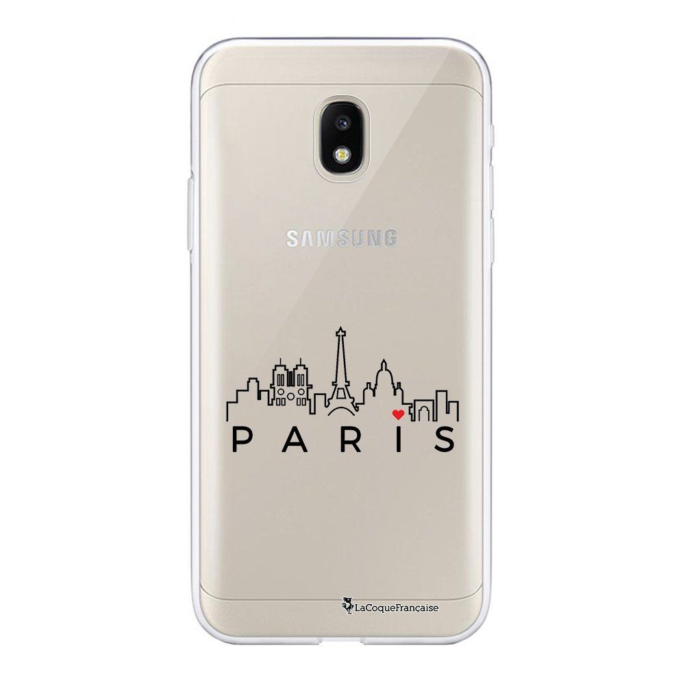 La Coque Francaise - Coque Samsung Galaxy J3 2017 souple transparente Skyline Paris Motif Ecriture Tendance La Coque Francaise. - Coque, étui smartphone