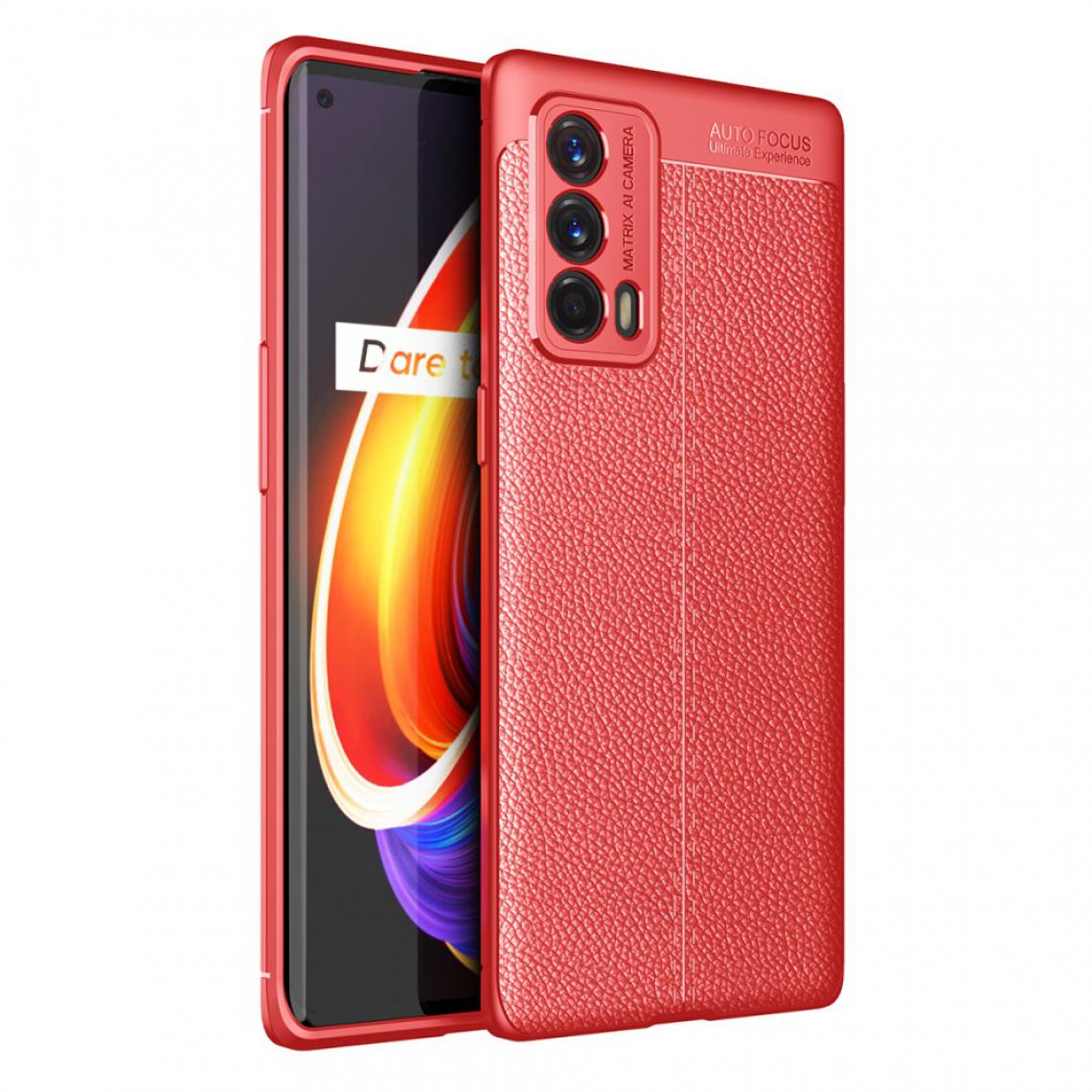 Other - Coque en TPU Texture souple de litchi rouge pour votre Realme X7 Pro Ultra - Coque, étui smartphone