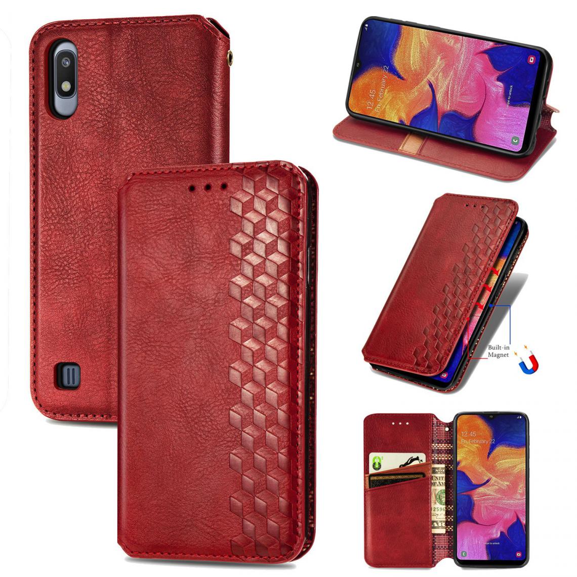 OtterBox - Samsung Galaxy A10 Housse Etui Coque de protection type portefeuille (tressée) [Rouge] - Coque, étui smartphone