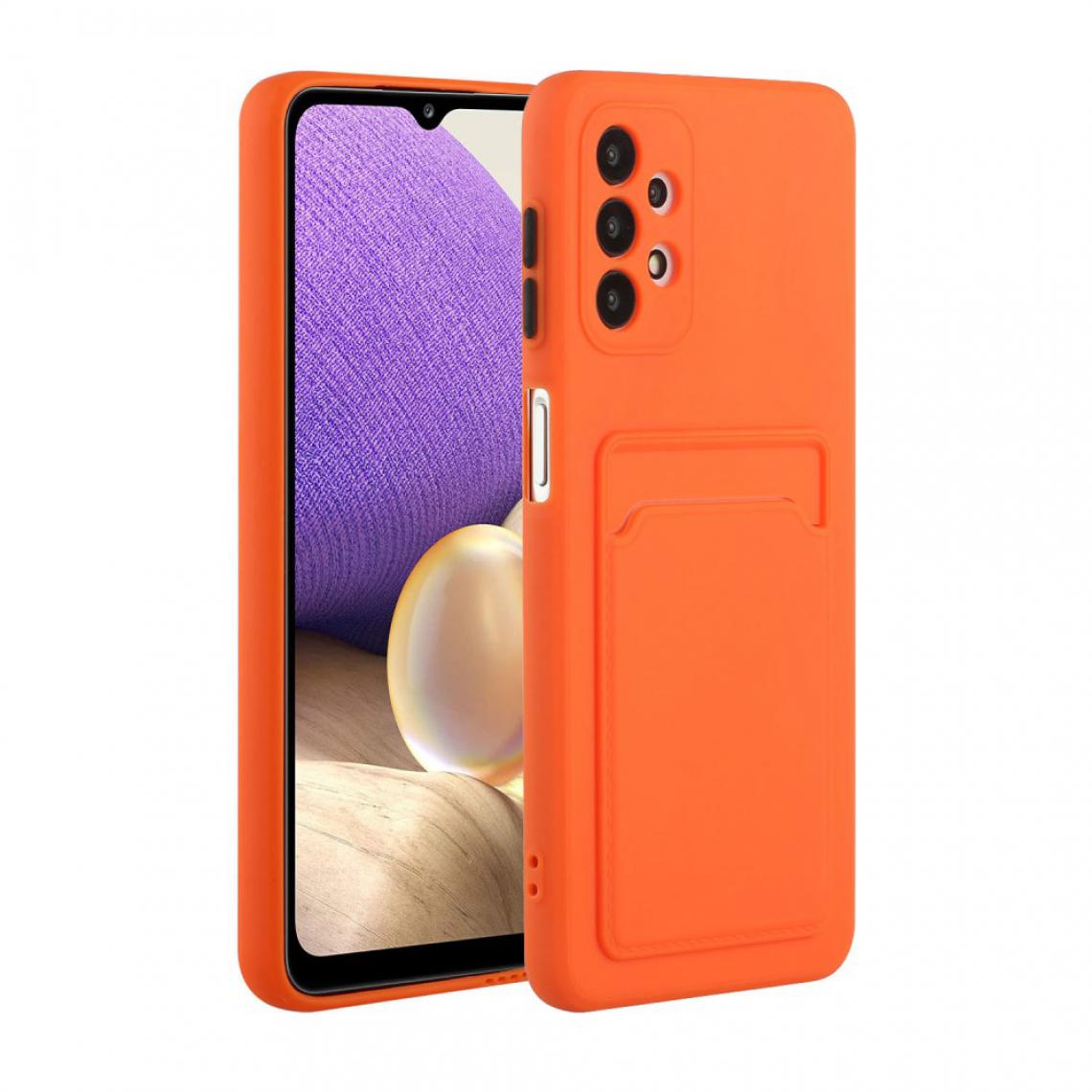 Other - Coque en TPU Fente pour carte flexible orange pour votre Samsung Galaxy A52 4G/5G - Coque, étui smartphone