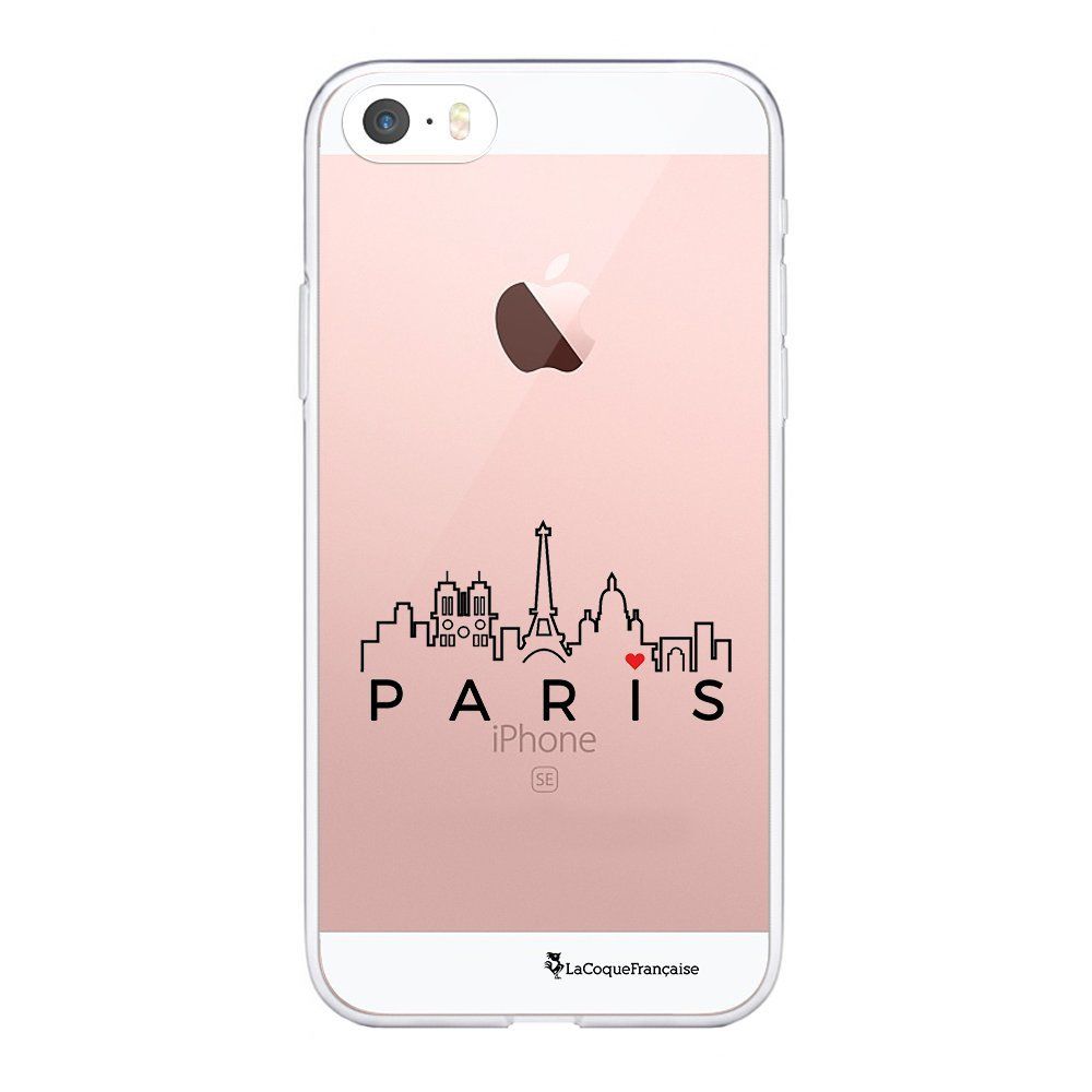 La Coque Francaise - Coque iPhone 5/5S/SE souple transparente Skyline Paris Motif Ecriture Tendance La Coque Francaise. - Coque, étui smartphone