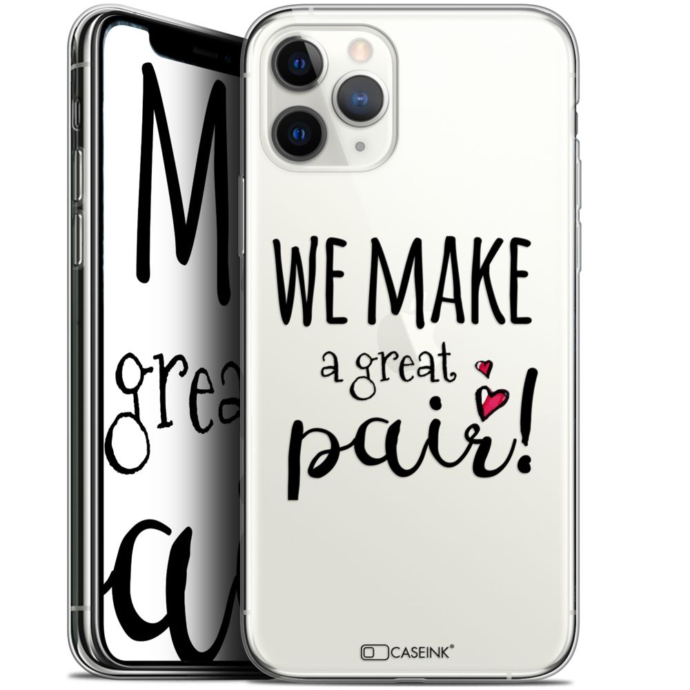 Caseink - Coque Pour Apple iPhone 11 Pro (5.8 ) [Gel HD Collection Love Saint Valentin Design We Make Great Pair - Souple - Ultra Fin - Imprimé en France] - Coque, étui smartphone