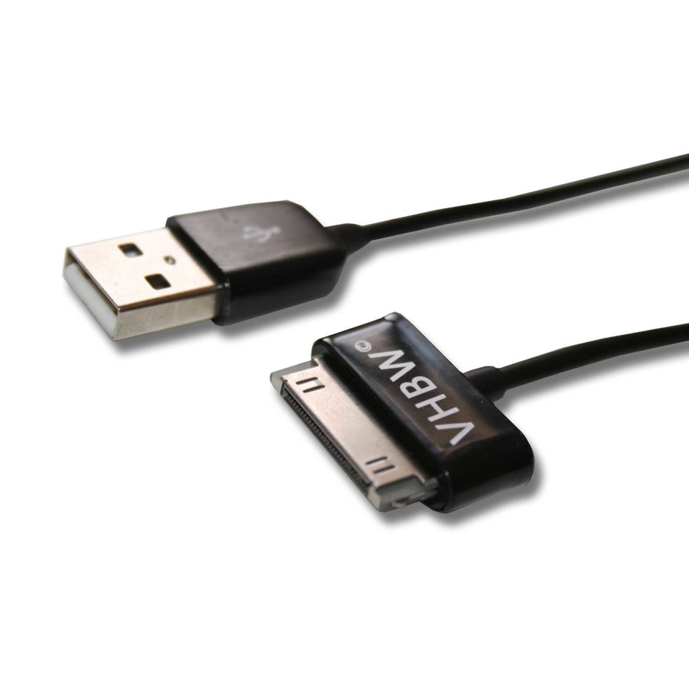Vhbw - vhbw Câble de données USB (type A sur tablette) 2en1 câble de chargement 120cm convient pour Samsung Galaxy Tab GT-P3112, GT-P3113 tablette - noir - Support téléphone pour voiture