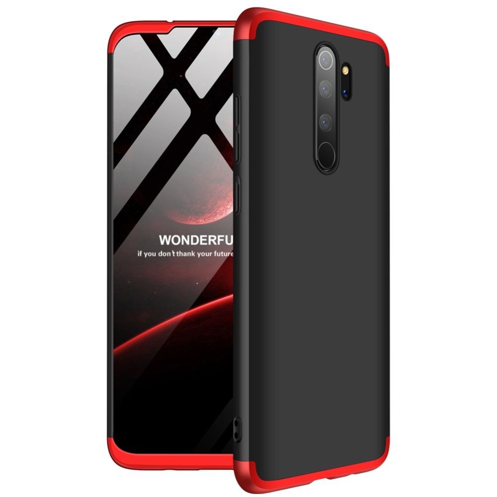 marque generique - Coque en TPU 3 pièces détachables mates rigide noir/rouge pour votre Xiaomi Redmi Note 8 Pro - Coque, étui smartphone