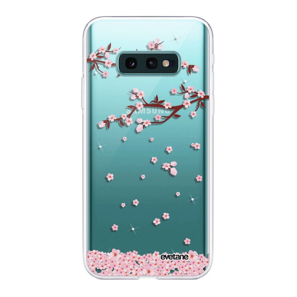Evetane - Coque Samsung Galaxy S10e souple transparente Chute De Fleurs Motif Ecriture Tendance Evetane. - Coque, étui smartphone