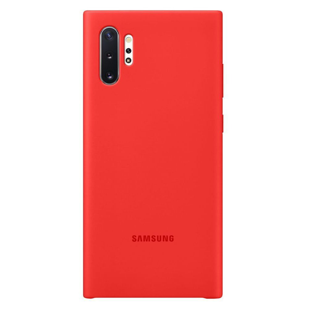 Samsung - Coque Silicone Galaxy Note10 Plus - Rouge - Coque, étui smartphone