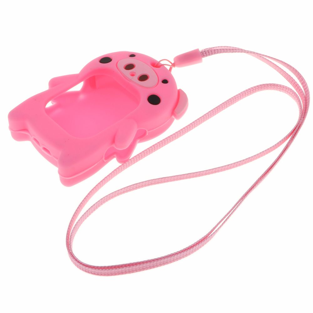 marque generique - Etui de protection en silicone pour montre de cochon avec pendentif lanière rose - Autres accessoires smartphone