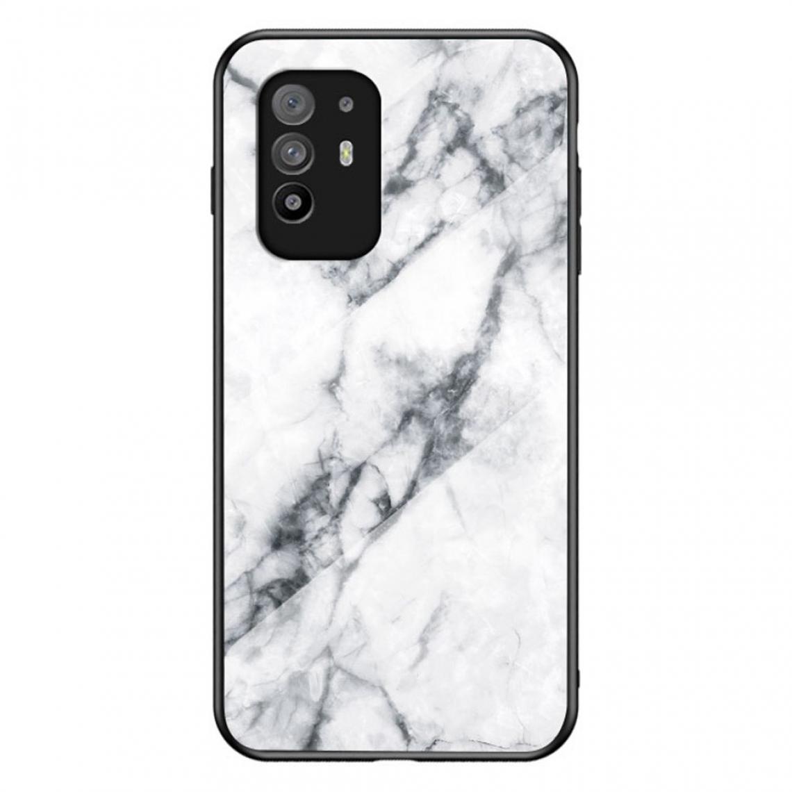 Other - Coque en TPU Conception de motif de marbrure anti-rayures marbre blanc pour votre Oppo A94 5G/F19 Pro+ 5G/Reno5 Z - Coque, étui smartphone