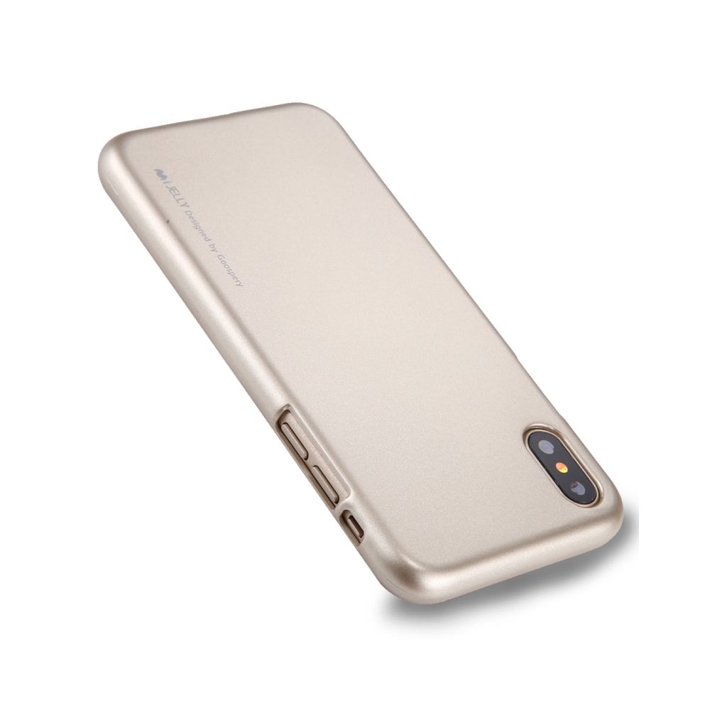 Wewoo - Coque or pour iPhone X Métal et peinture à l'huile Soft TPU étui de protection arrière - Coque, étui smartphone