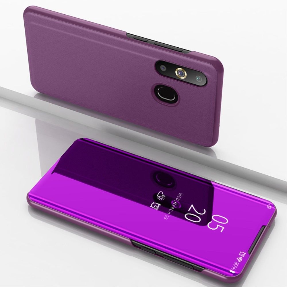 marque generique - Etui en PU support de rétroviseur pour vitre violet pour votre Samsung Galaxy A50 - Coque, étui smartphone