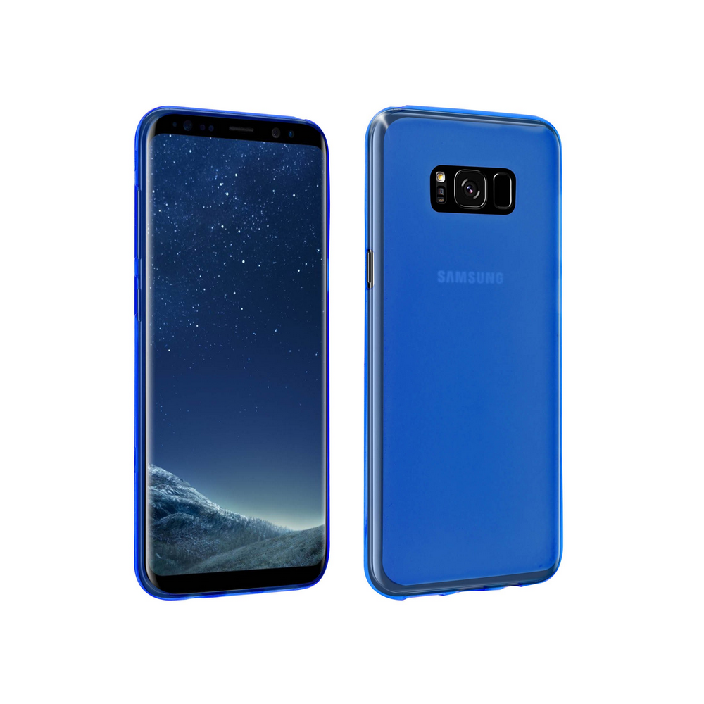 Htdmobiles - Housse etui coque pochette silicone gel fine pour Samsung G950F Galaxy S8 + film ecran - BLEU - Autres accessoires smartphone