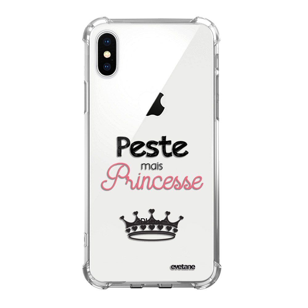 Evetane - Coque iPhone X/ Xs anti-choc souple avec angles renforcés transparente Peste mais Princesse Evetane - Coque, étui smartphone