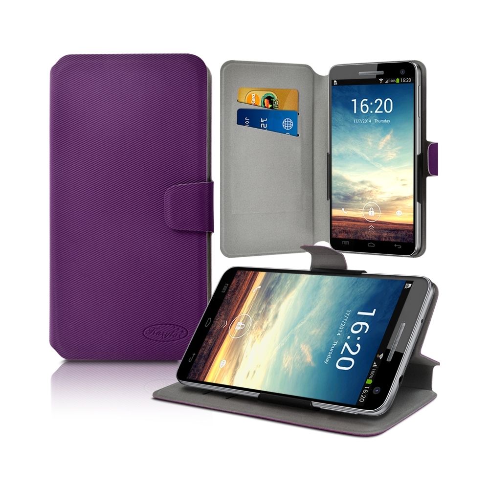 Karylax - Housse Etui Porte-Carte Support Universel S Couleur Violet pour Logicom L-Ement 501 - Autres accessoires smartphone