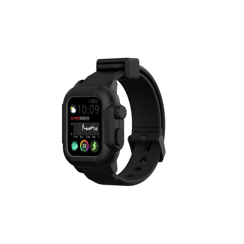 marque generique - Bracelet en silicone pour Apple Watch Series 4 40mm - Noir - Autres accessoires smartphone