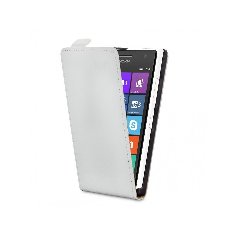 marque generique - Housse Etui Coque Pochette Clapet Blanc pour Nokia Lumia 930 - Coque, étui smartphone
