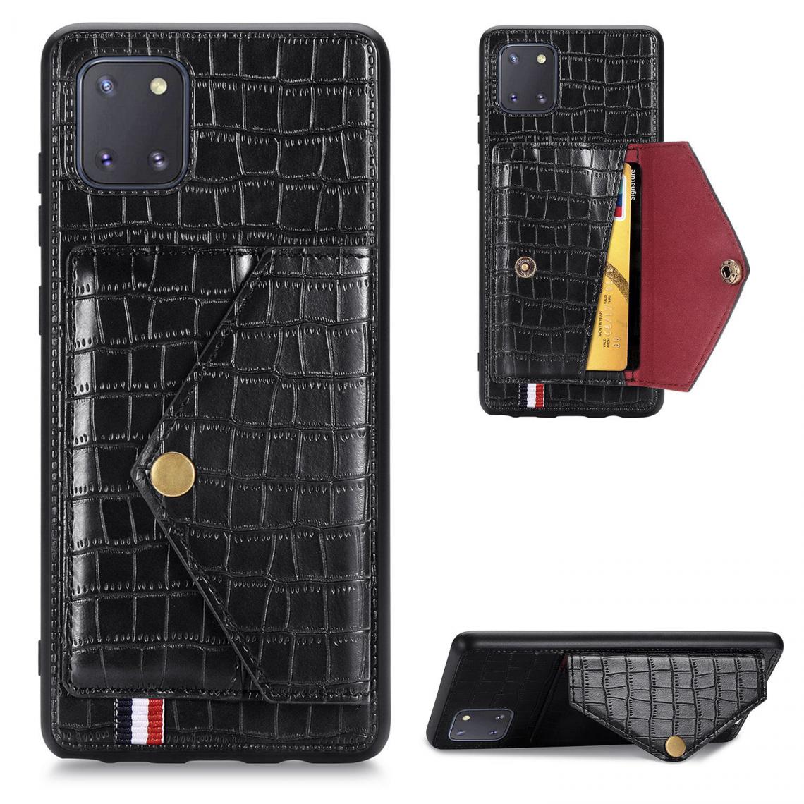 OtterBox - Housse Etui Coque de protection pour Samsung Galaxy Note 10 Lite Noir avec Porte Carte (imit Croco) [Noir] - Coque, étui smartphone