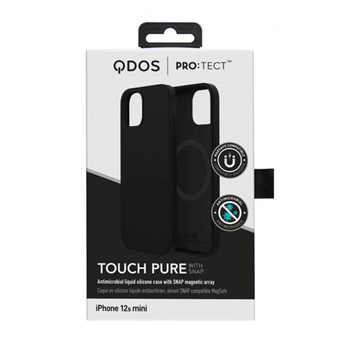 Qdos - Coque de protection pour iPhone 12s mini Qdos Touch Pure Snap Noir - Coque, étui smartphone
