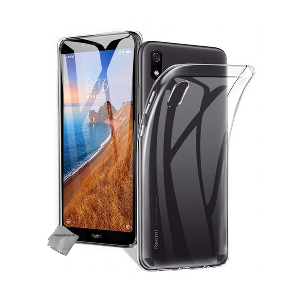 Htdmobiles - Housse etui coque silicone gel fine Xiaomi Redmi 7A + film ecran - TRANSPARENT TPU - Autres accessoires smartphone