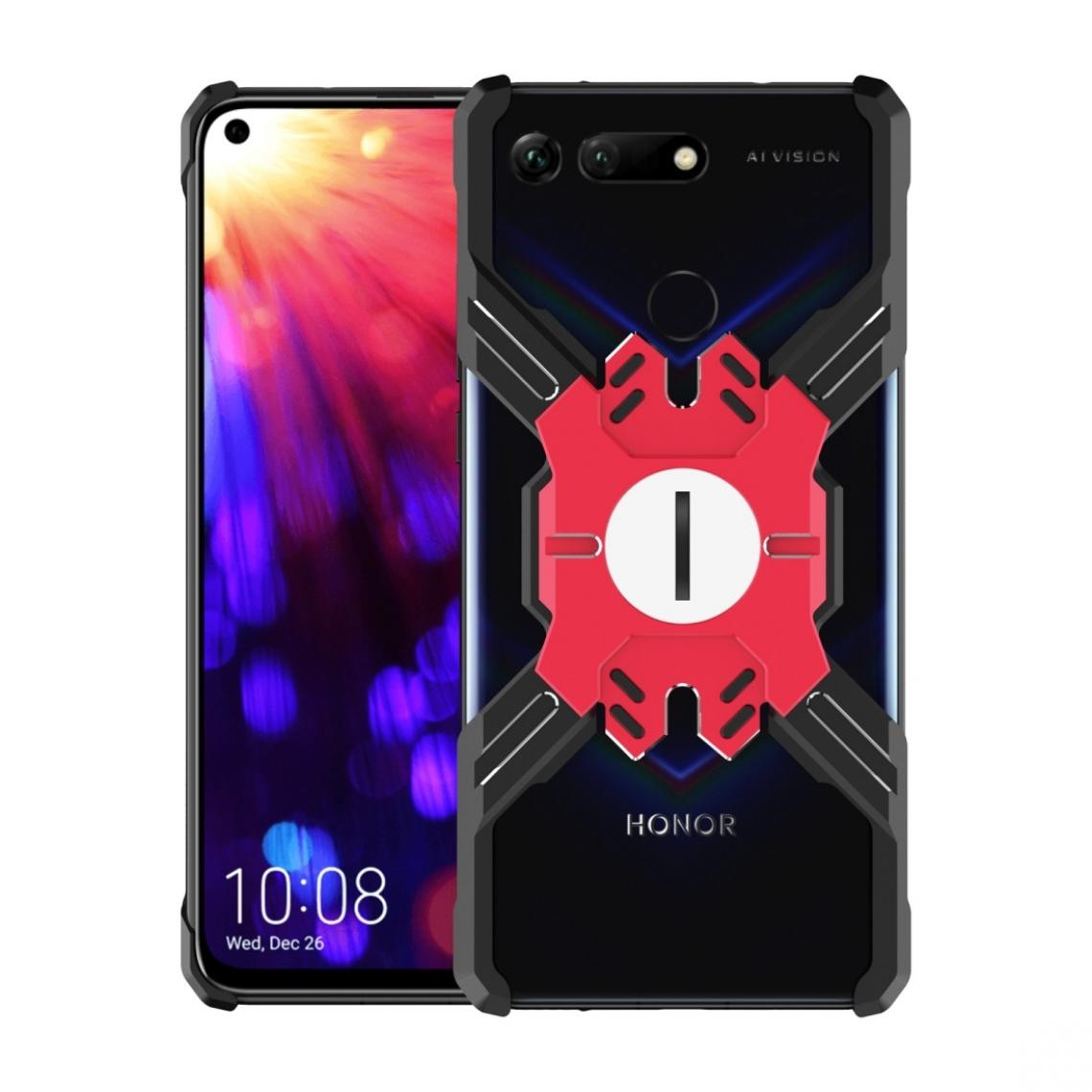 Wewoo - Coque Pour Huawei Honor V20 Hero Series Étui de protection en métal anti-chute résistant à l'usure avec support noir rouge - Coque, étui smartphone