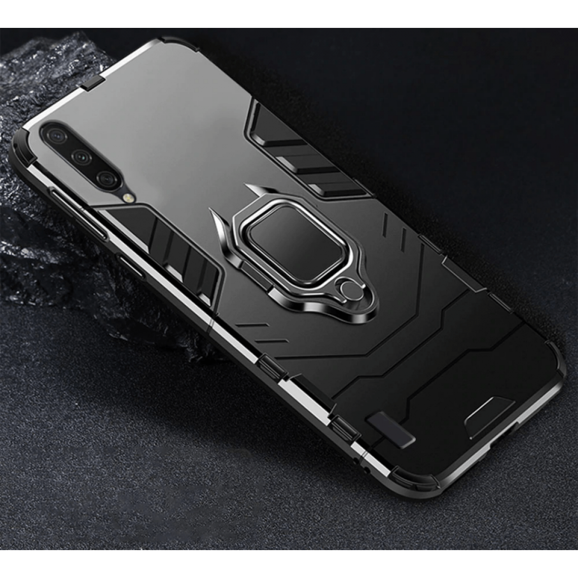 Phonecare - Coque Military Defender Ring Anti-Impact - Xiaomi Mi 9 Lite - Coque, étui smartphone