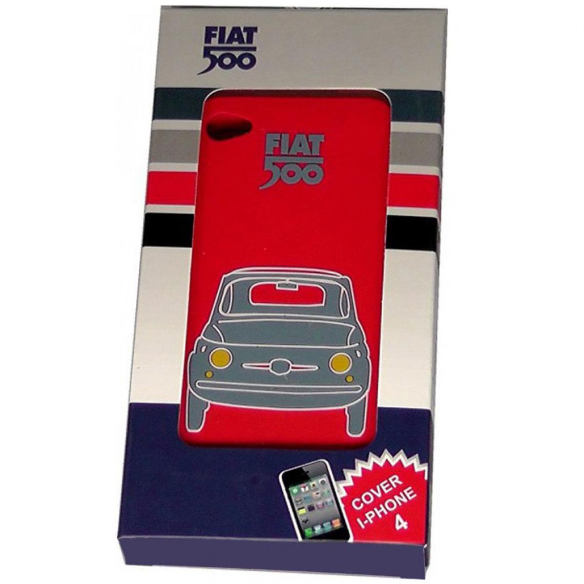 Designetsamaison - Protection rigide pour Iphone 4 Fiat Rouge - Coque, étui smartphone