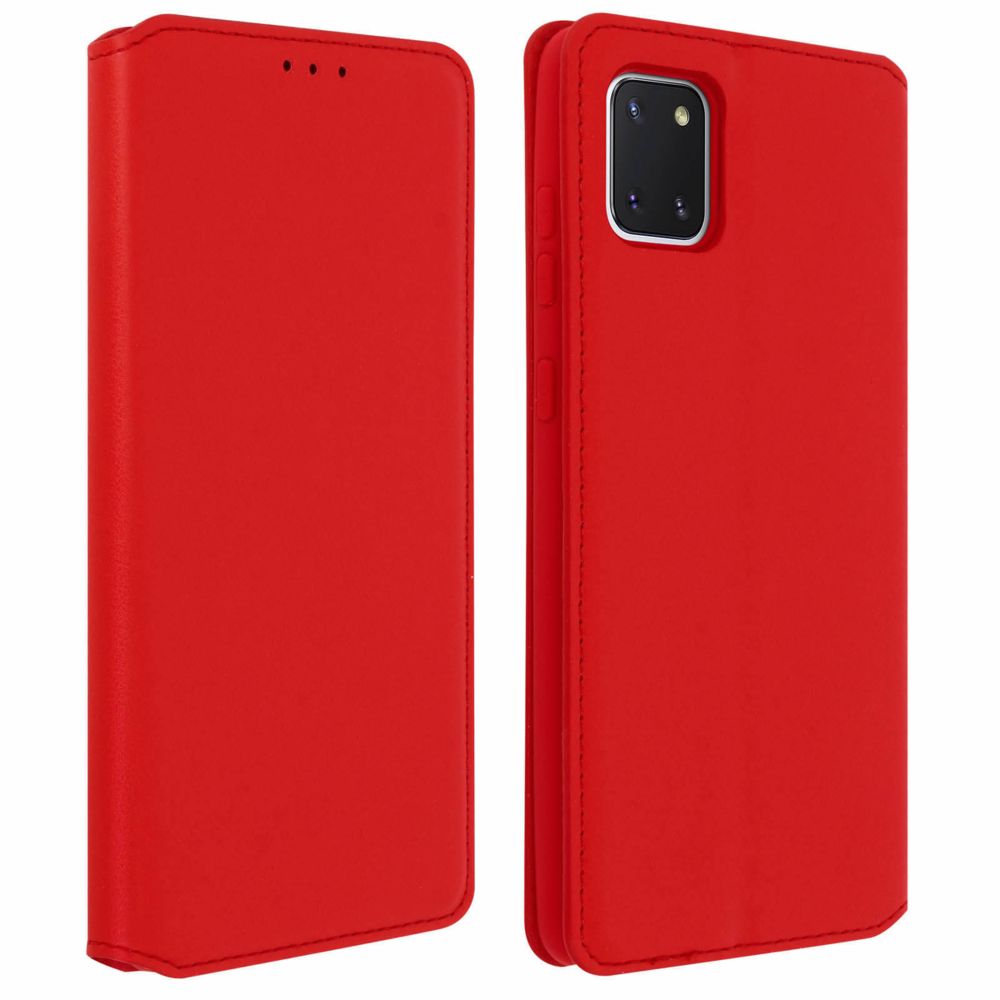 Avizar - Housse Galaxy Note 10 Lite Étui Folio Portefeuille Fonction Support rouge - Coque, étui smartphone