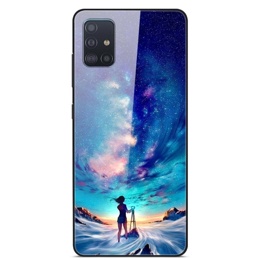 Generic - Coque en TPU Combo en verre pour impression de motifs fille astronomique pour votre Samsung Galaxy A71 - Coque, étui smartphone