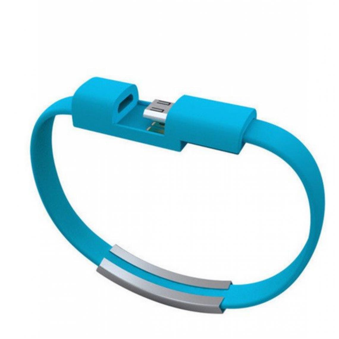Shot - Cable Bracelet Micro USB pour GIONEE F9 PLUS Android Chargeur USB 25cm (BLEU) - Autres accessoires smartphone