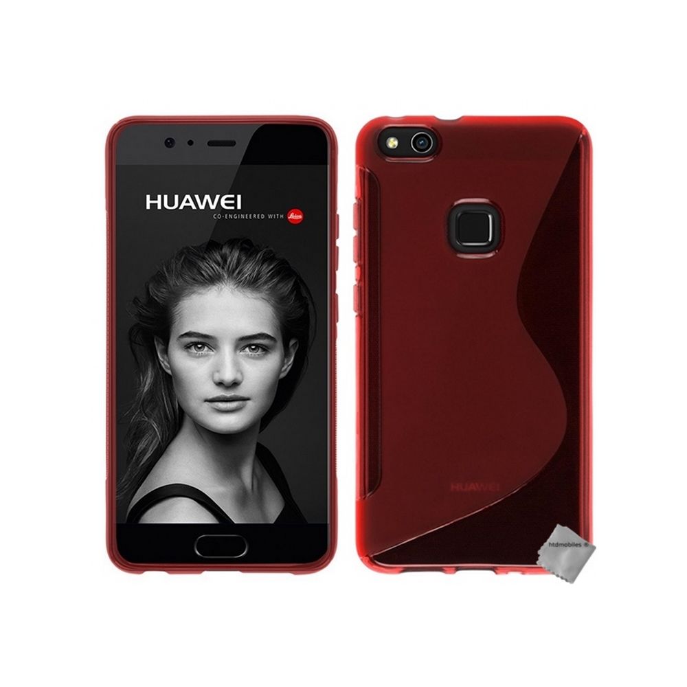 Htdmobiles - Housse etui coque pochette silicone gel fine pour Huawei P10 Lite + film ecran - ROUGE - Autres accessoires smartphone