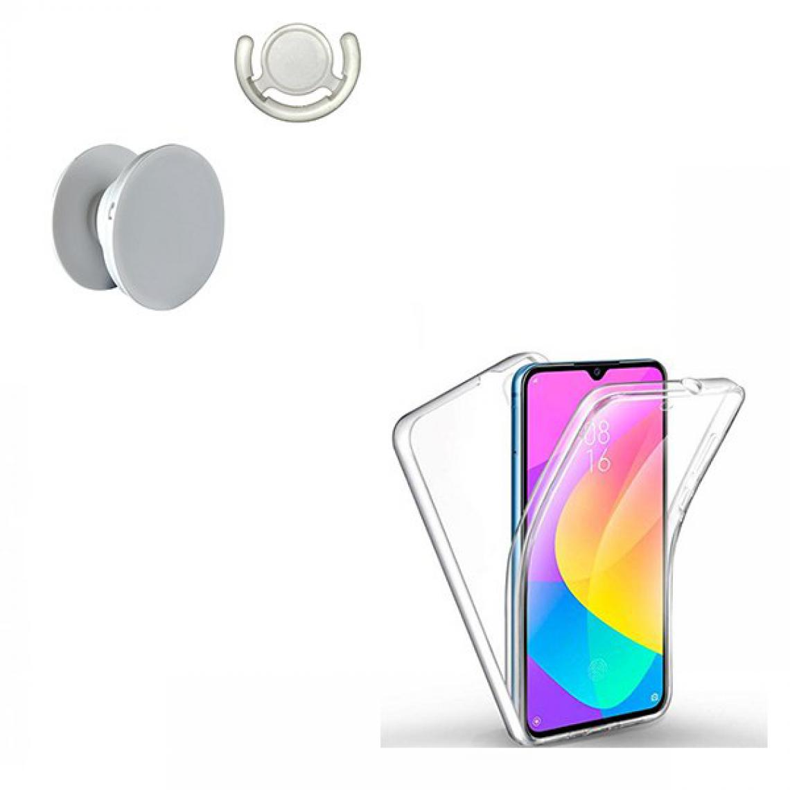 Phonecare - Kit Coque 3x1 360° Impact Protection + 1 PopSocket + 1 Support PopSocket Blanc - Impact Protection - Xiaomi Mi A3 - Coque, étui smartphone