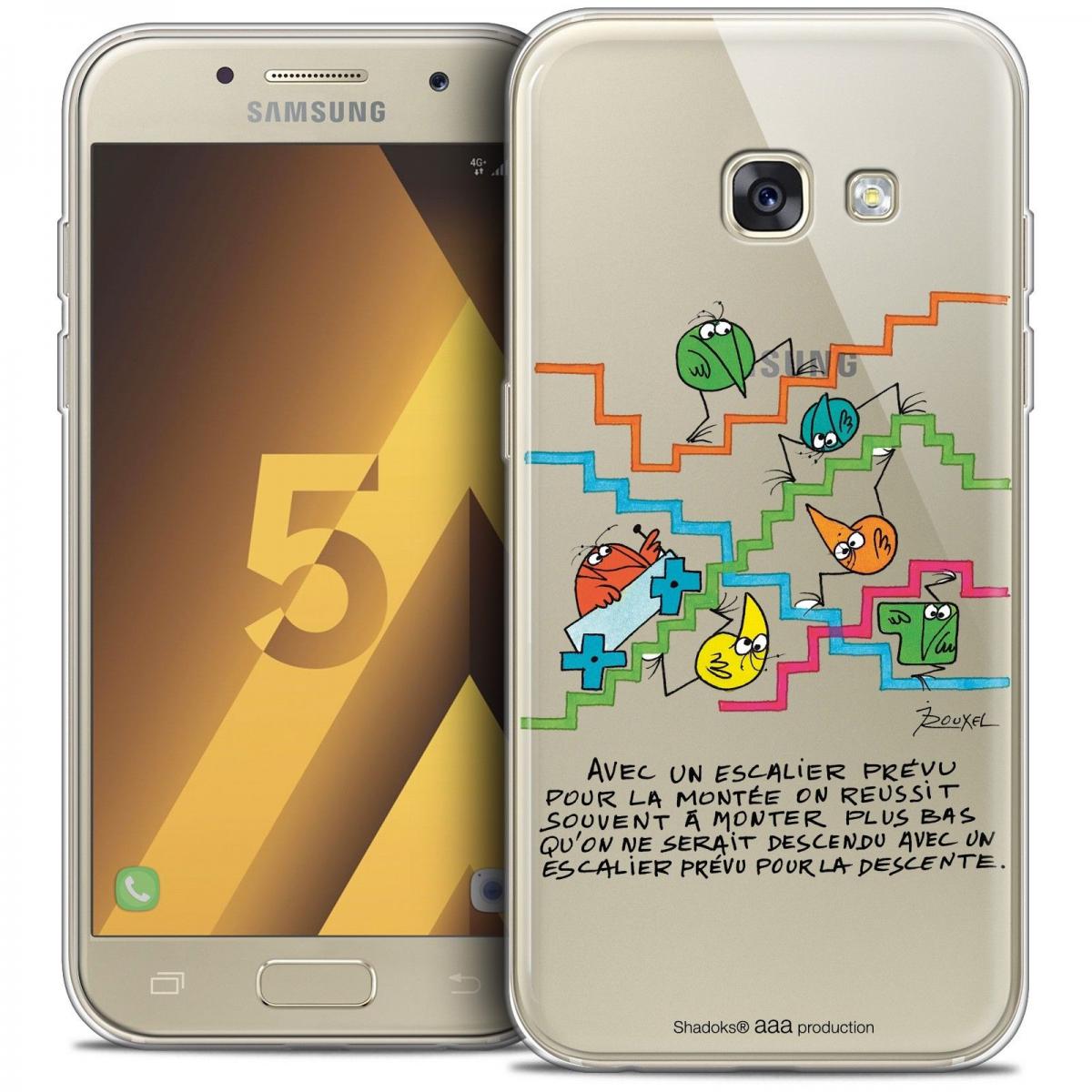 Caseink - Coque Housse Etui Samsung Galaxy A5 2017 (A520) [Crystal HD Collection Les Shadoks ? Design L'escalier - Rigide - Ultra Fin - Imprimé en France] - Coque, étui smartphone