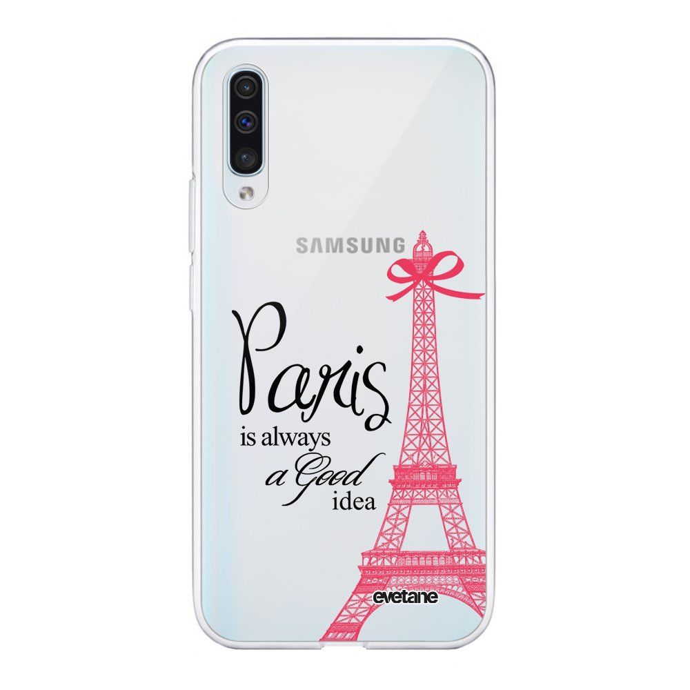 Evetane - Coque Samsung Galaxy A70 360 intégrale transparente Paris is always a good idea Ecriture Tendance Design Evetane. - Coque, étui smartphone