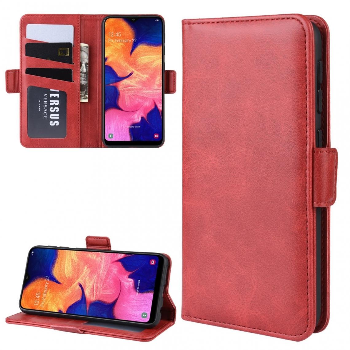 Wewoo - Housse Coque Etui portefeuille pour téléphone portable en cuir Galaxy A10E avec porte-monnaie et étui cartes rouge - Coque, étui smartphone