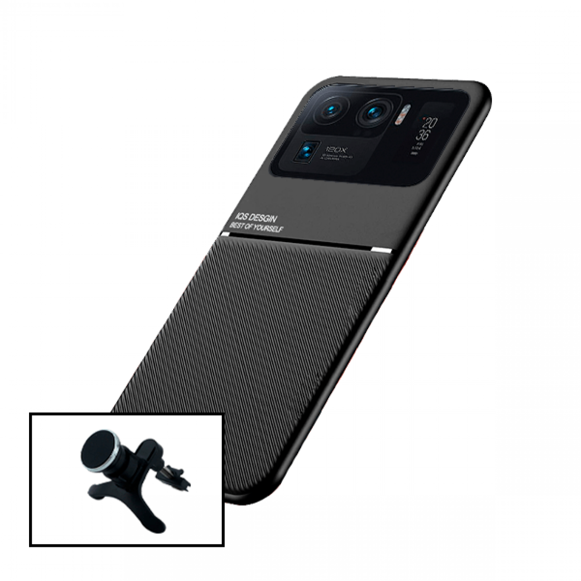 Phonecare - Kit de Magnétique Lux + Support Magnétique de Voiture Renforcé pour Xiaomi Mi 11 Ultra - Autres accessoires smartphone