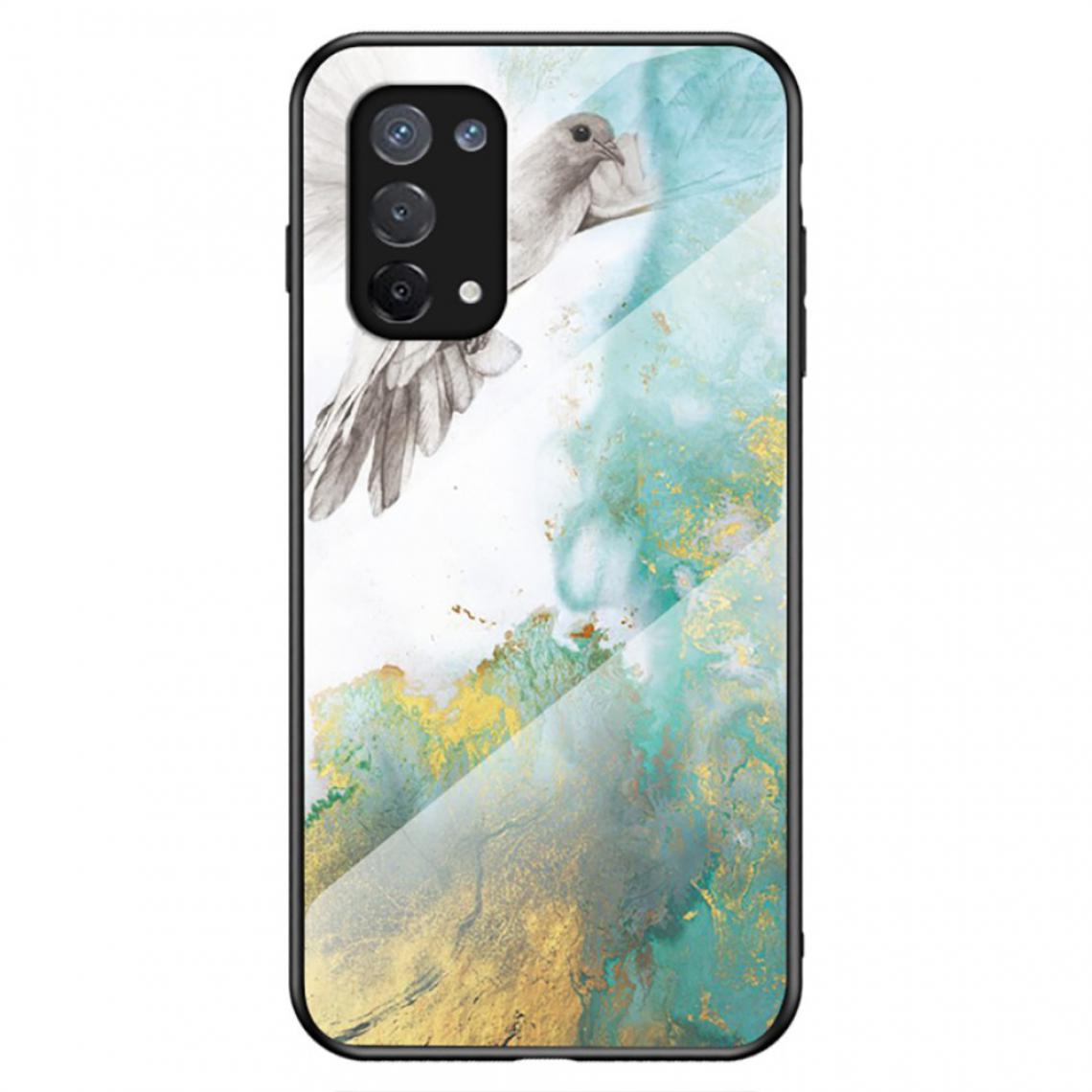 Other - Coque en TPU Motif de marbrure marbre de pigeon volant pour votre Oppo A74 5G - Coque, étui smartphone