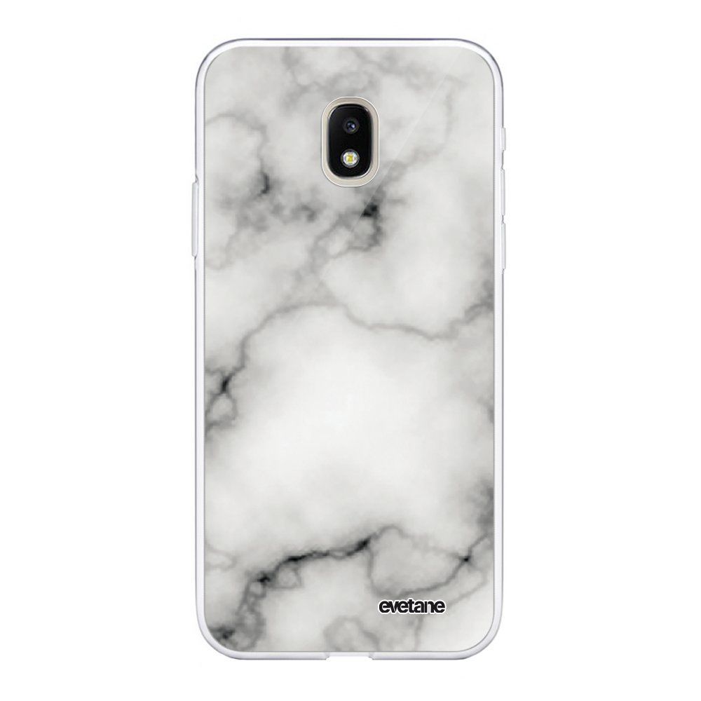 Evetane - Coque Samsung Galaxy J3 2017 transparente Marbre blanc Ecriture Tendance Design Evetane. - Coque, étui smartphone