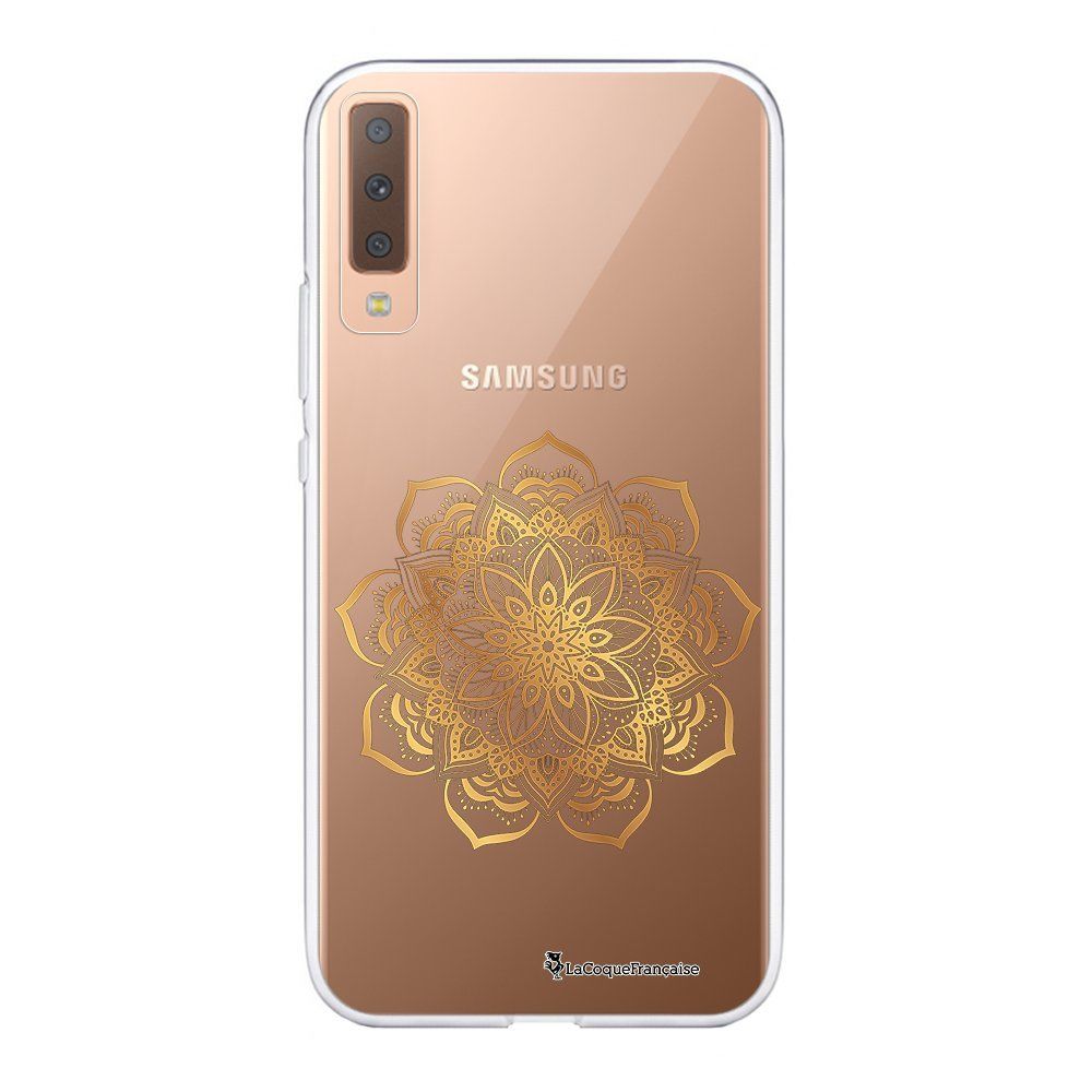 La Coque Francaise - Coque Samsung Galaxy A7 2018 souple transparente Mandala Or Motif Ecriture Tendance La Coque Francaise. - Coque, étui smartphone