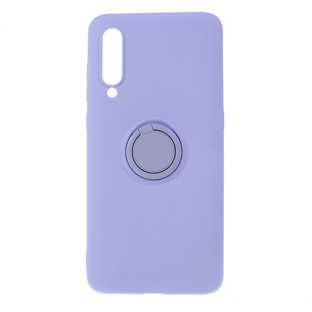 marque generique - Coque en silicone liquide violet clair avec béquille en anneau pour votre Xiaomi Mi 9 SE - Coque, étui smartphone