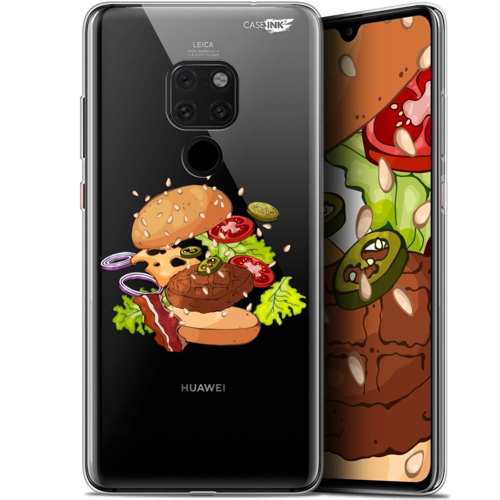 Caseink - Coque arrière Huawei Mate 20 (6.5 ) Crystal Gel HD [ Nouvelle Collection - Souple - Antichoc - Imprimé en France] Splash Burger - Coque, étui smartphone