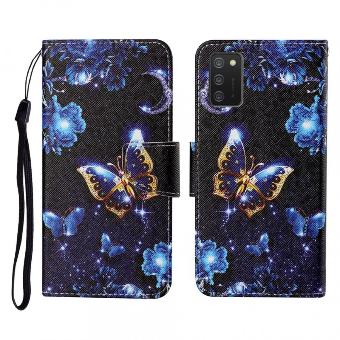 Other - Etui en PU Impression de motifs de conception (164,2 x 75,9 x 9,1 mm) avec support et sangle papillon pour votre Samsung Galaxy A02s - Coque, étui smartphone