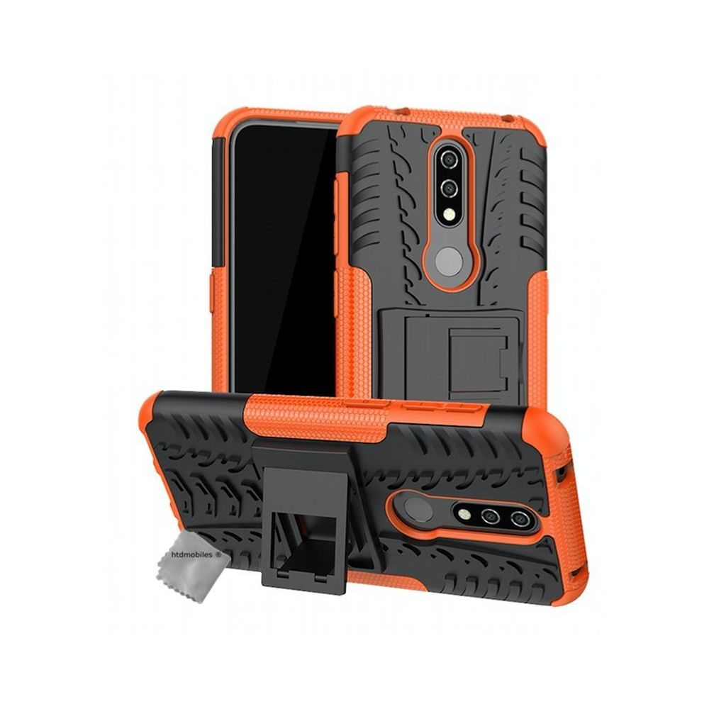 Htdmobiles - Housse etui coque rigide anti choc pour Nokia 4.2 + film ecran - ORANGE - Autres accessoires smartphone