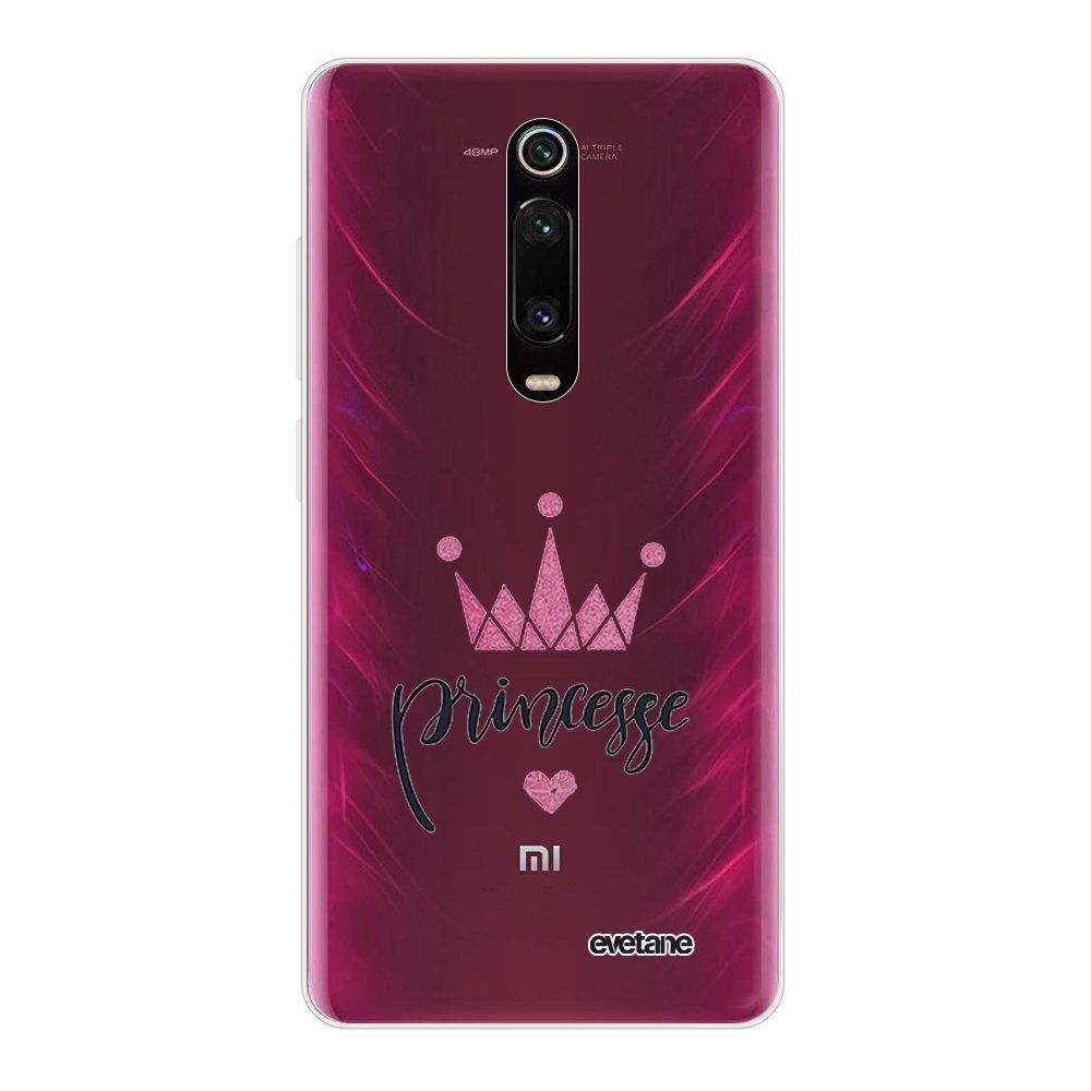 Evetane - Coque Xiaomi Mi 9T souple transparente Princesse Couronne Motif Ecriture Tendance Evetane - Coque, étui smartphone