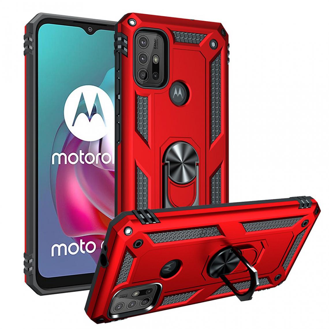 Other - Coque en TPU Combo hybride anti-chute avec béquille rouge pour votre Motorola Moto G10/G30 - Coque, étui smartphone