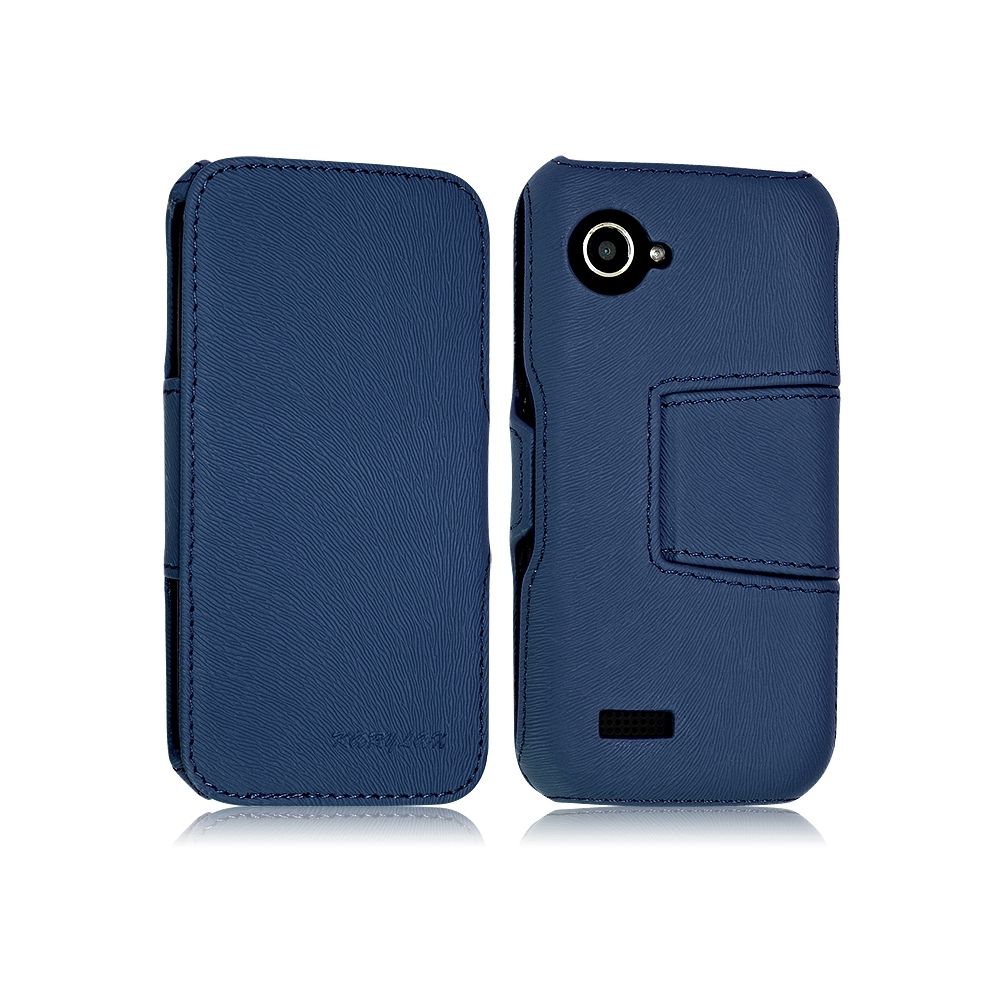 Karylax - Coque Housse Etui avec Rabat Latéral Fonction Support pour Wiko Cink Slim 2 couleur Bleu foncé - Autres accessoires smartphone