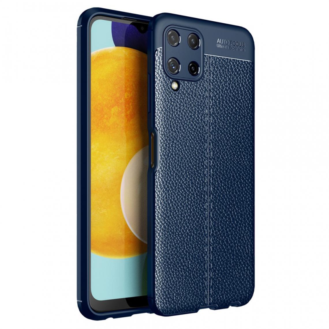Other - Coque en TPU + PU Texture Litchi bleu pour votre Samsung Galaxy A22 4G (EU Version) - Coque, étui smartphone
