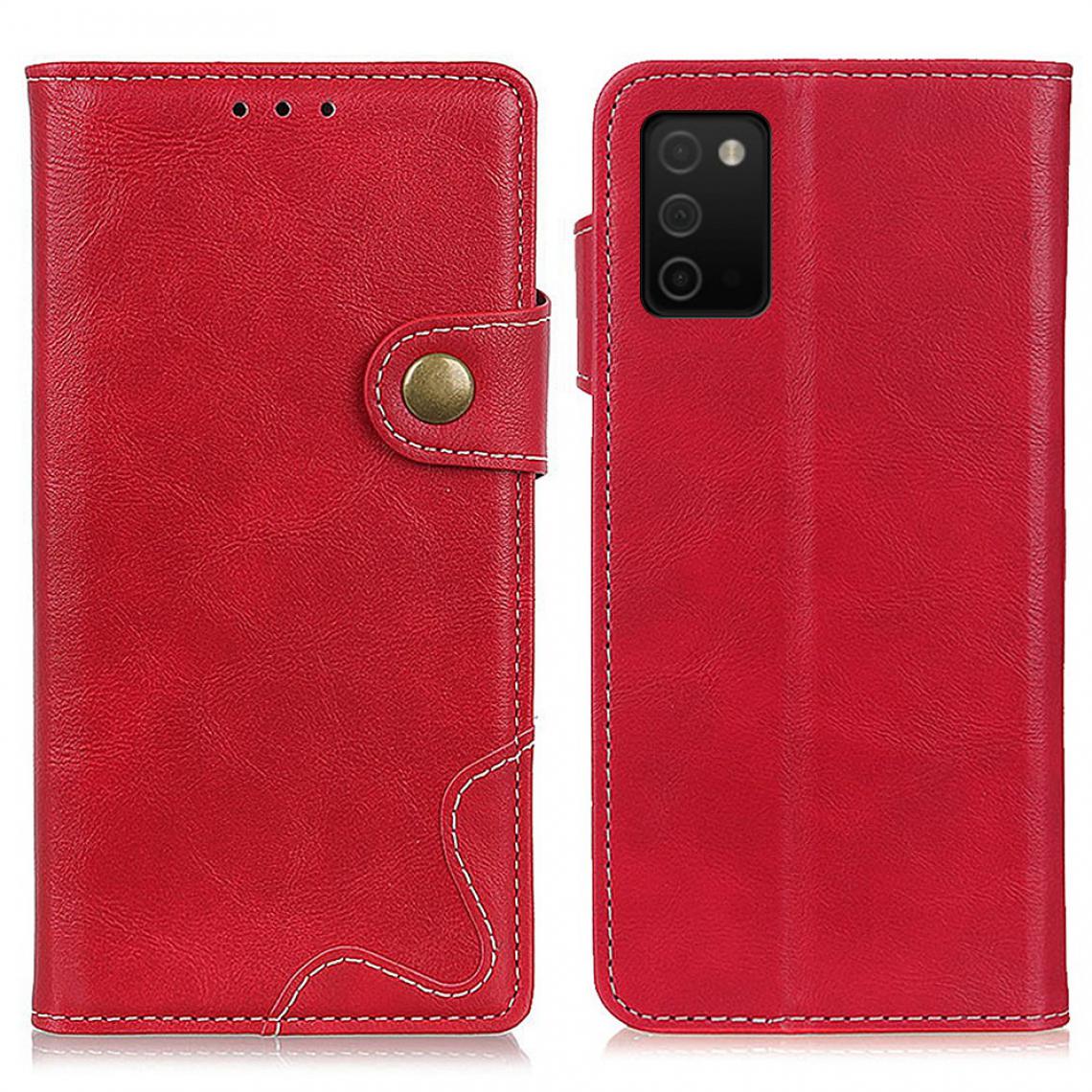 Other - Etui en PU Texturé en forme de S avec support rouge pour votre Samsung Galaxy A03S - Coque, étui smartphone